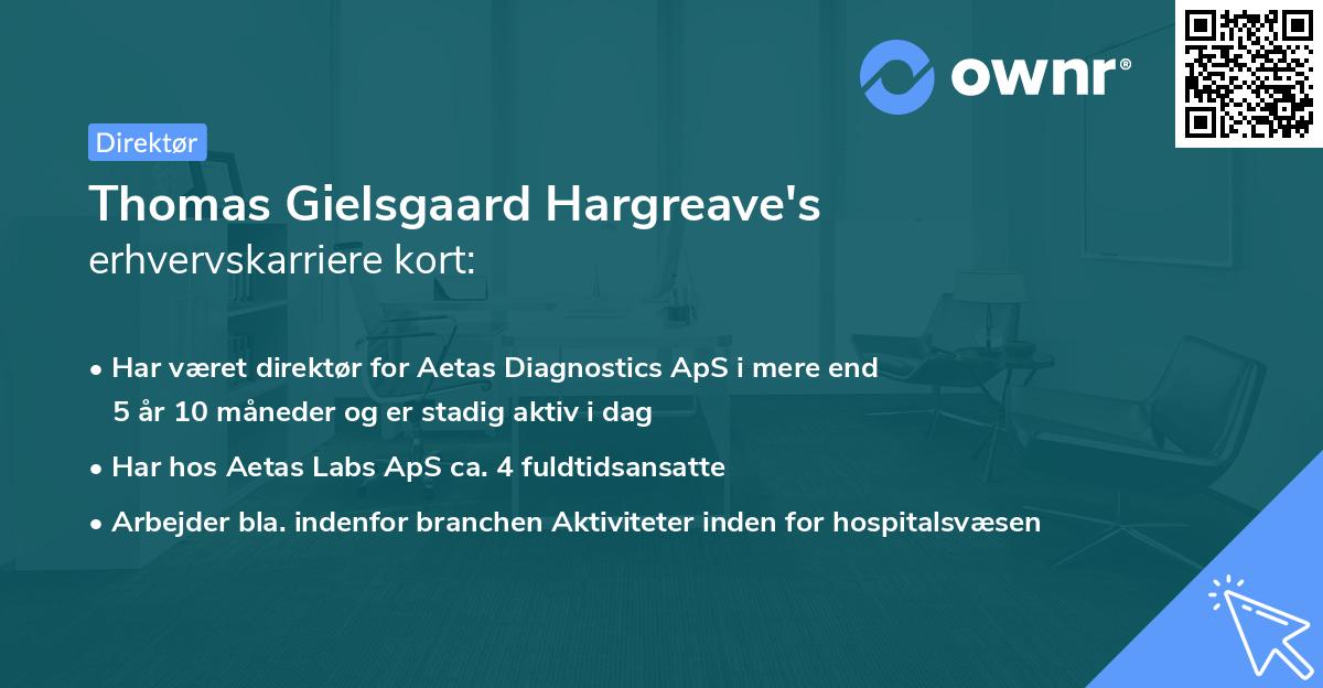 Thomas Gielsgaard Hargreave's erhvervskarriere kort