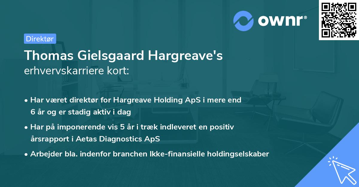 Thomas Gielsgaard Hargreave's erhvervskarriere kort