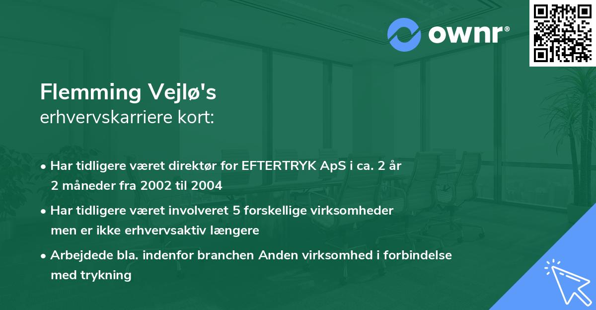 Flemming Vejlø's erhvervskarriere kort