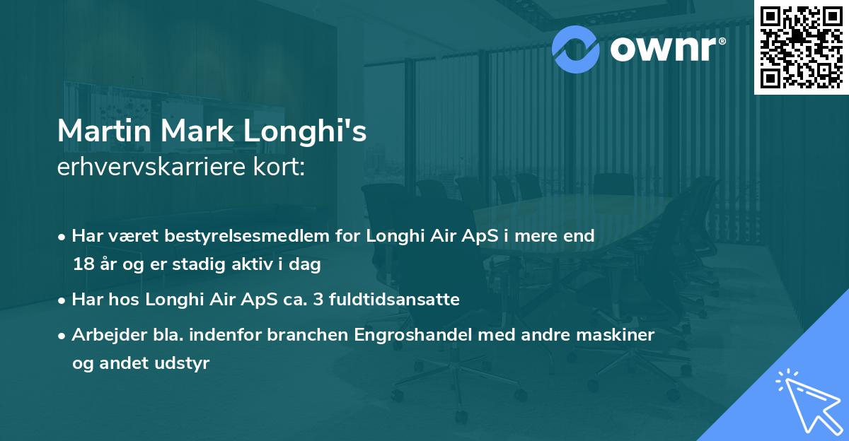 Martin Mark Longhi's erhvervskarriere kort