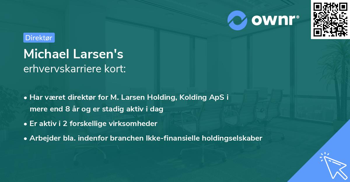Michael Larsen's erhvervskarriere kort
