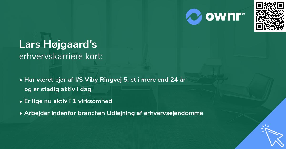 Lars Højgaard's erhvervskarriere kort