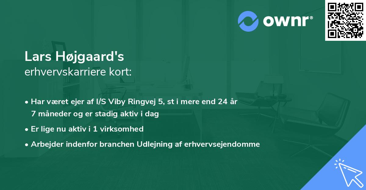 Lars Højgaard's erhvervskarriere kort