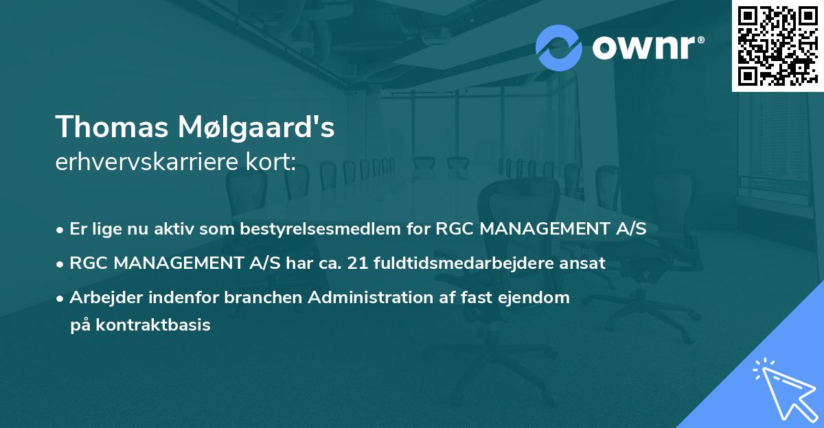 Thomas Mølgaard's erhvervskarriere kort