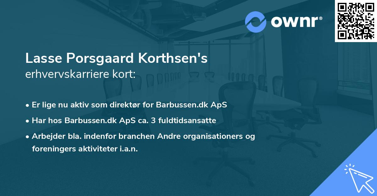 Lasse Porsgaard Korthsen's erhvervskarriere kort