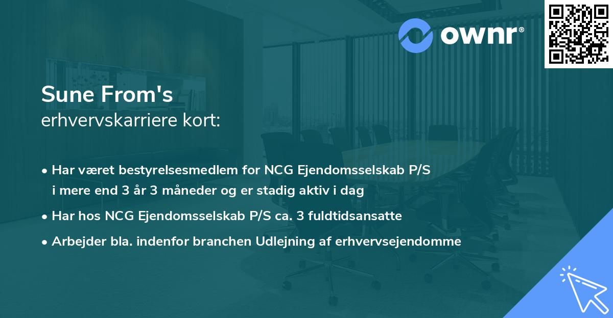 Sune From's erhvervskarriere kort