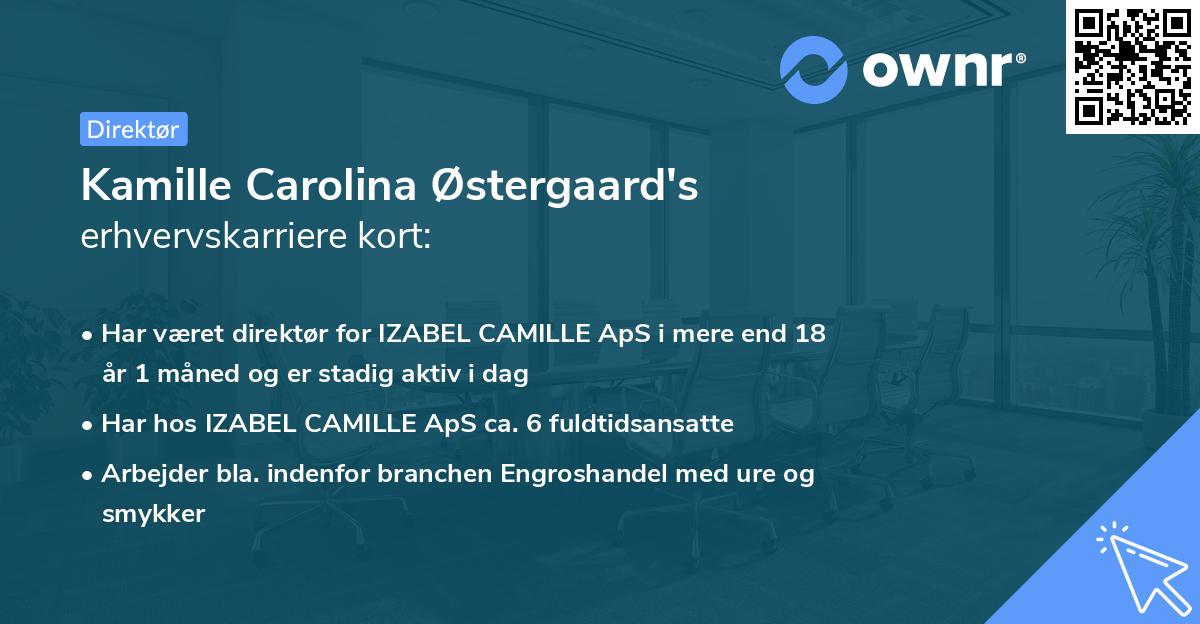Kamille Carolina Østergaard's erhvervskarriere kort