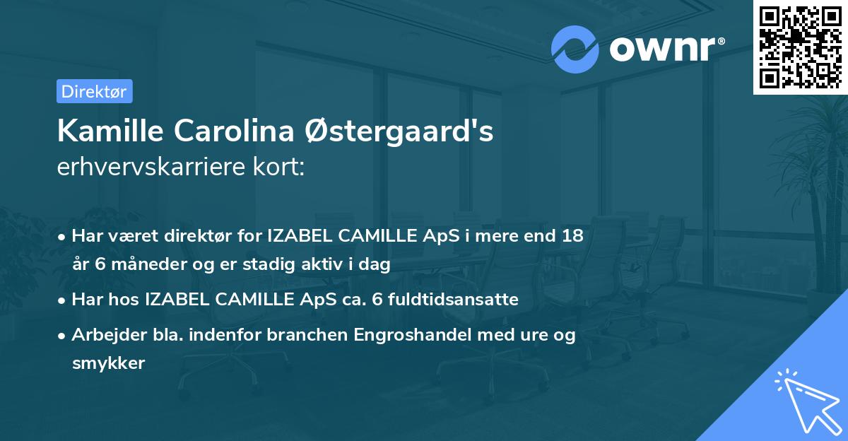 Kamille Carolina Østergaard's erhvervskarriere kort