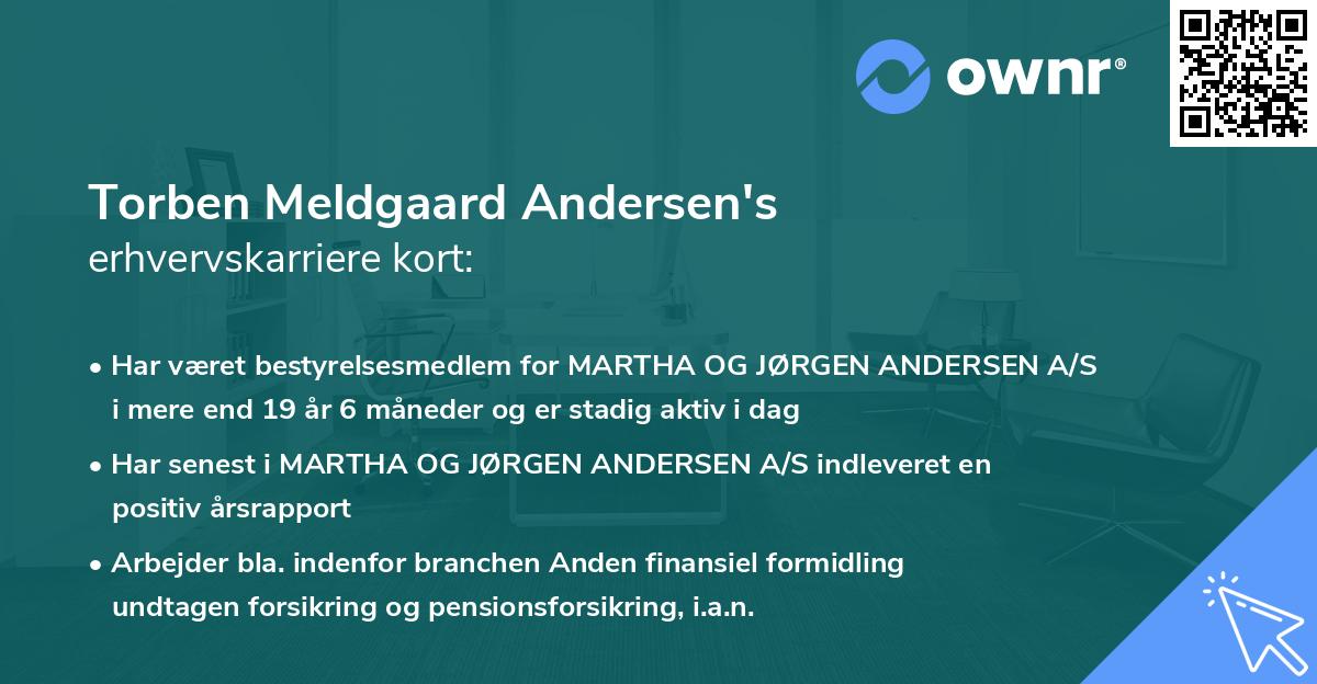 Torben Meldgaard Andersen's erhvervskarriere kort