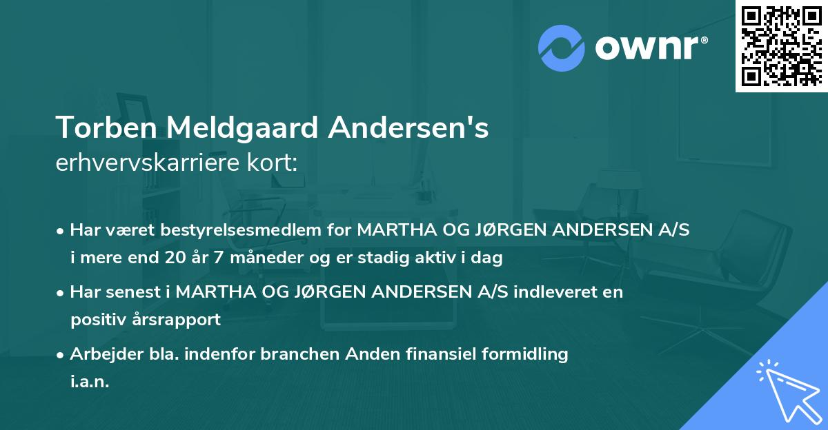 Torben Meldgaard Andersen's erhvervskarriere kort