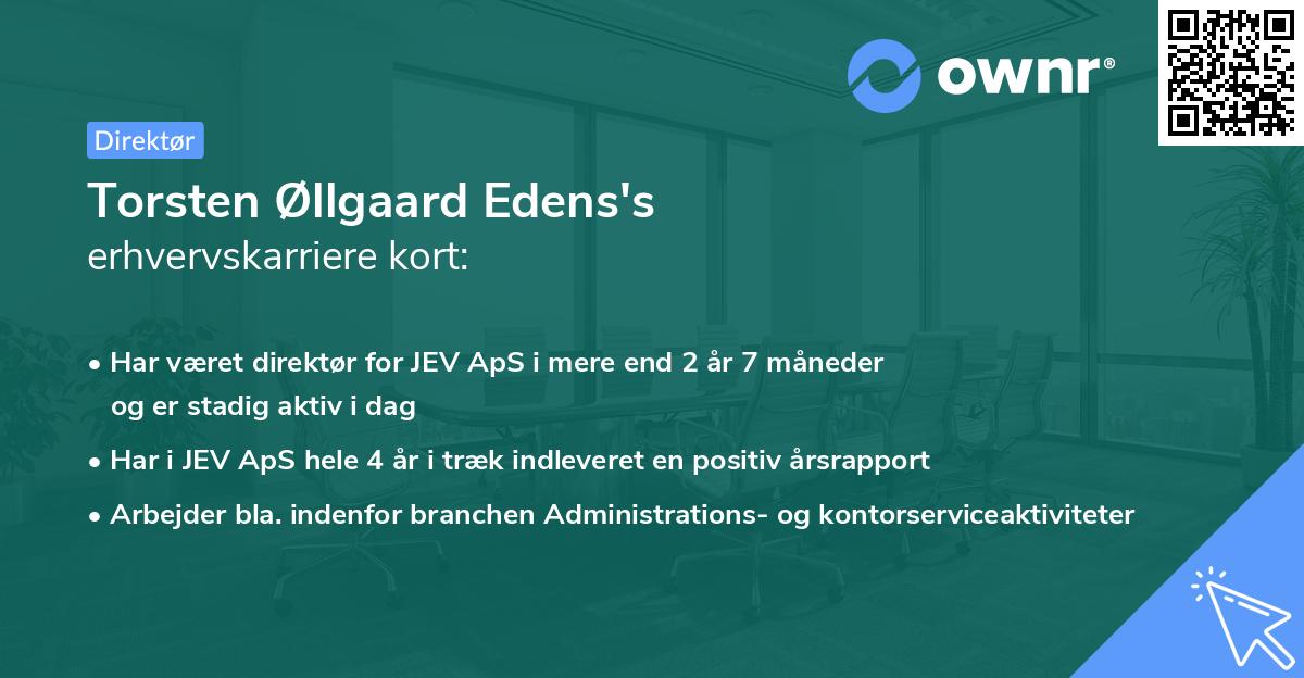 Torsten Øllgaard Edens's erhvervskarriere kort