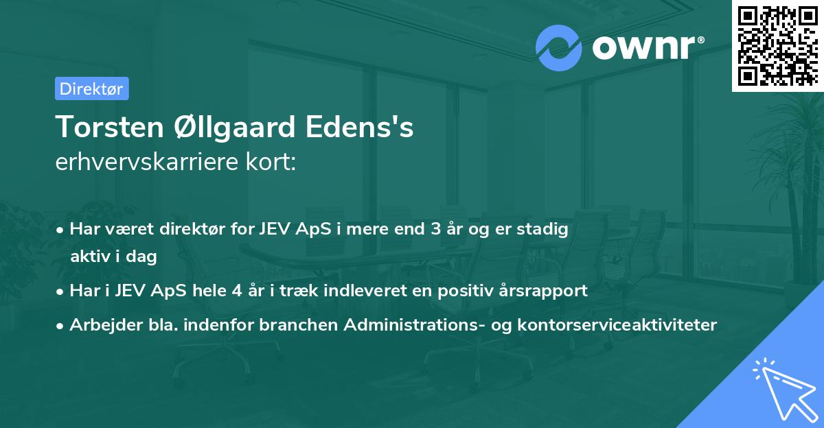 Torsten Øllgaard Edens's erhvervskarriere kort