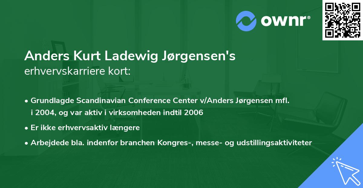 Anders Kurt Ladewig Jørgensen's erhvervskarriere kort