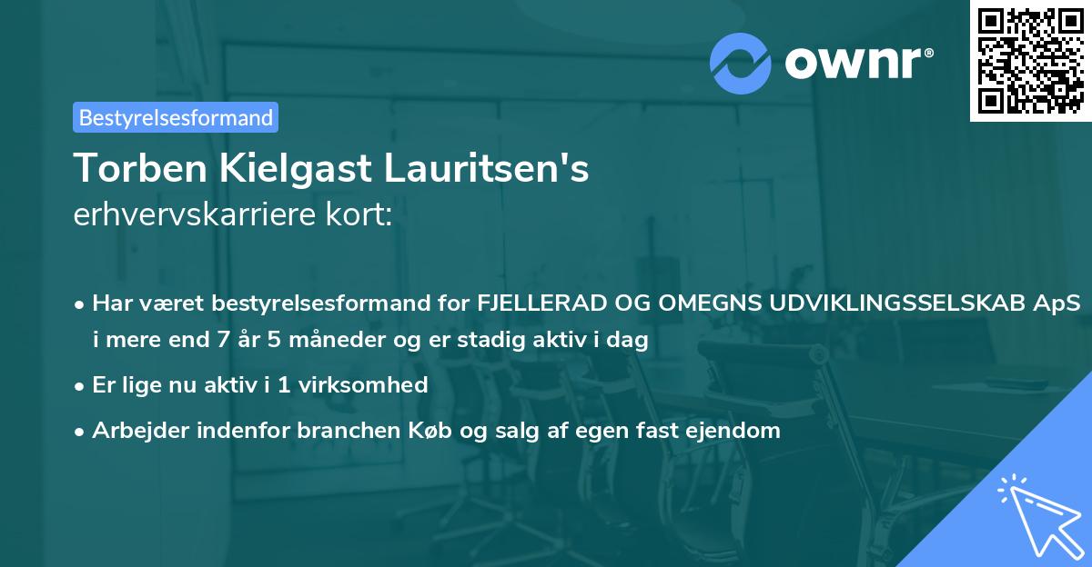 Torben Kielgast Lauritsen's erhvervskarriere kort