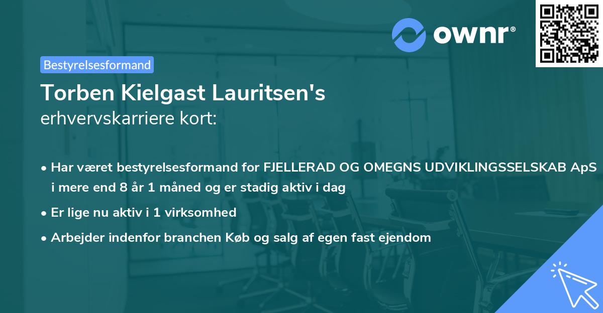 Torben Kielgast Lauritsen's erhvervskarriere kort