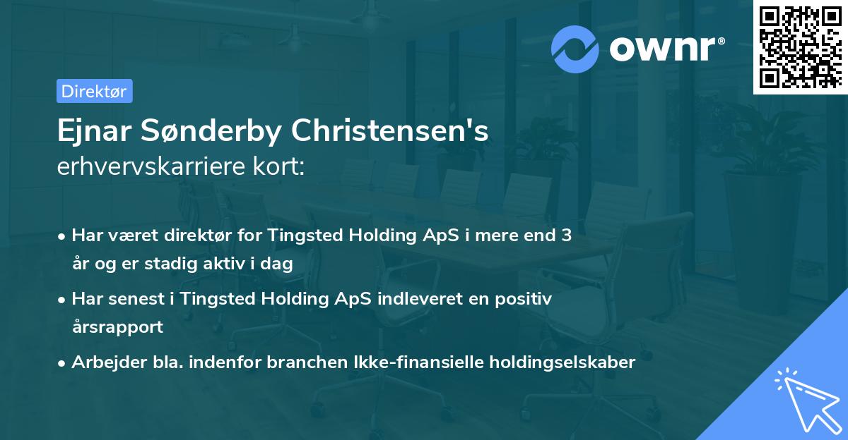 Ejnar Sønderby Christensen's erhvervskarriere kort