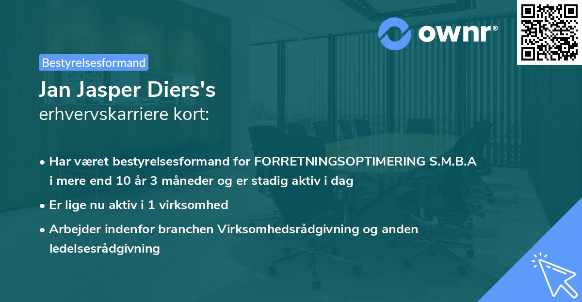 Jan Jasper Diers's erhvervskarriere kort