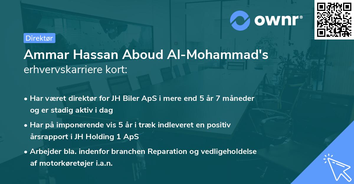 Ammar Hassan Aboud Al-Mohammad's erhvervskarriere kort