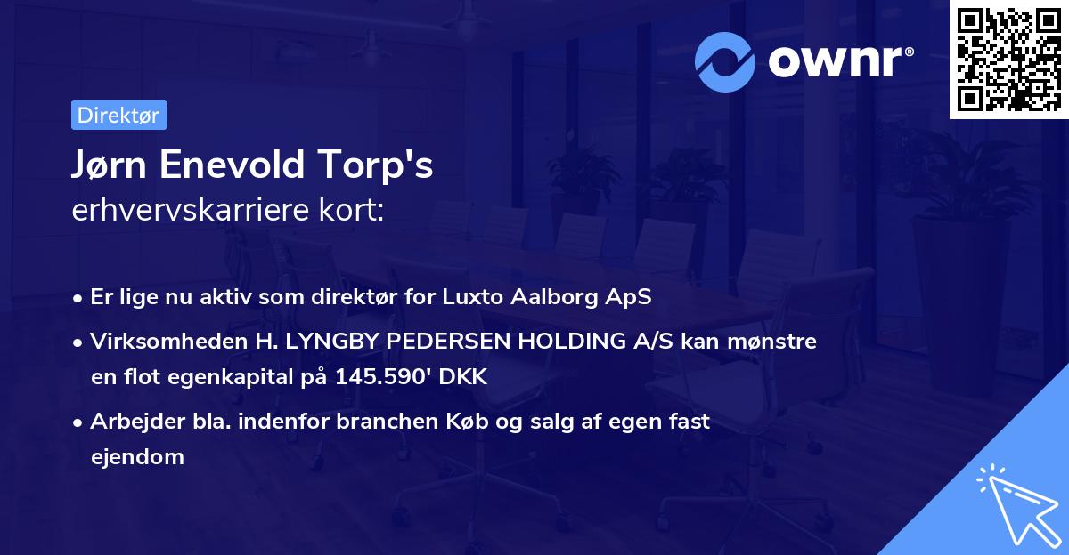 Jørn Enevold Torp's erhvervskarriere kort