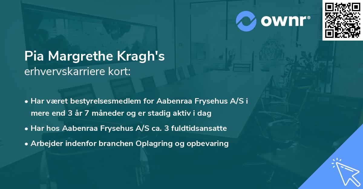 Pia Margrethe Kragh's erhvervskarriere kort
