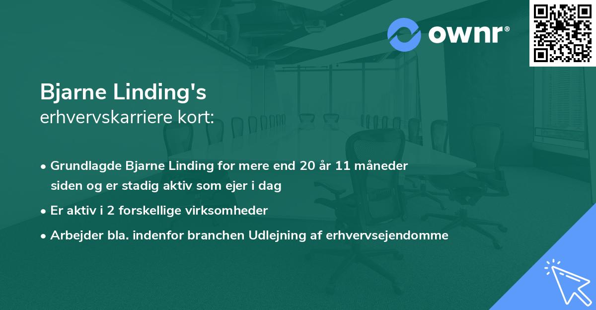 Bjarne Linding's erhvervskarriere kort