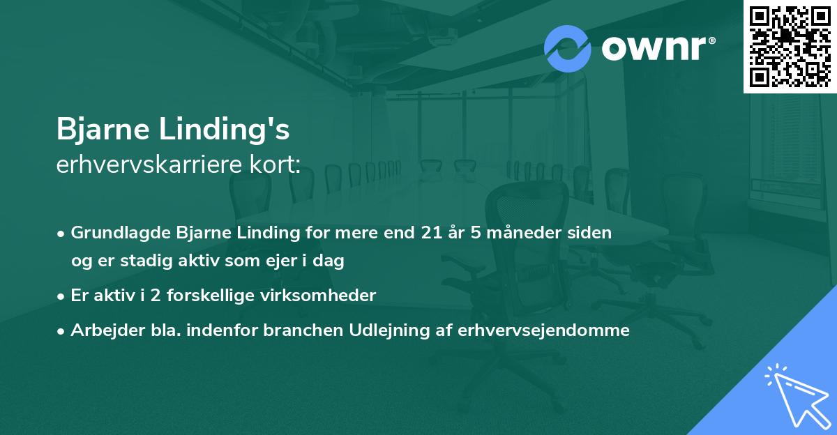 Bjarne Linding's erhvervskarriere kort