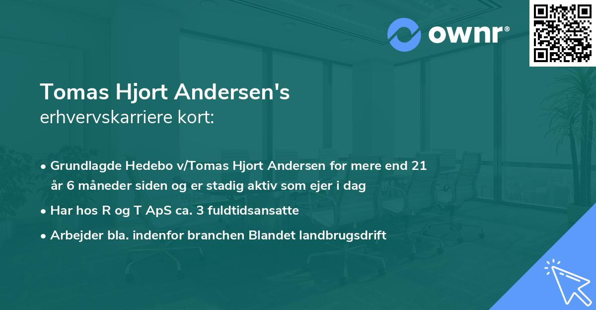 Tomas Hjort Andersen's erhvervskarriere kort