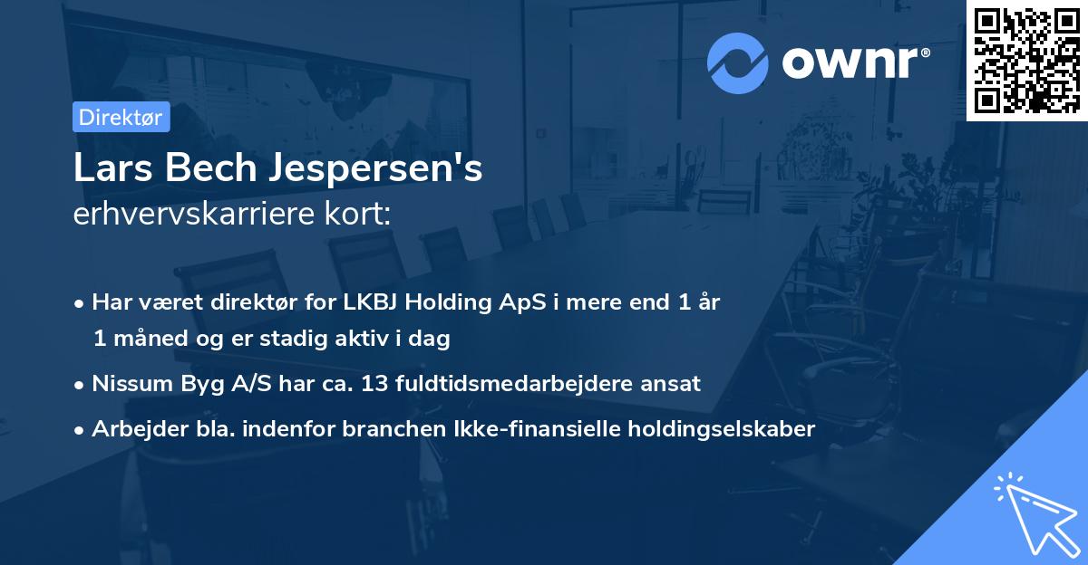 Lars Bech Jespersen's erhvervskarriere kort