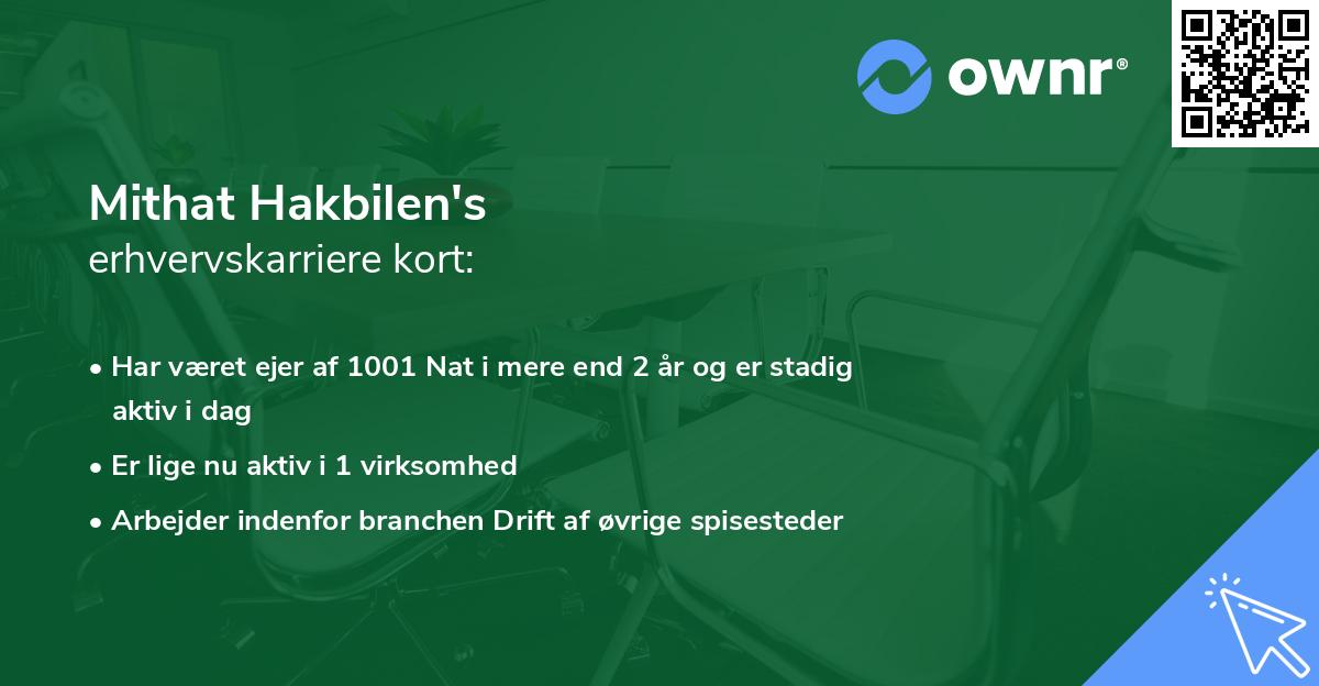 Mithat Hakbilen's erhvervskarriere kort