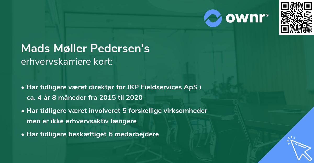 Mads Møller Pedersen's erhvervskarriere kort