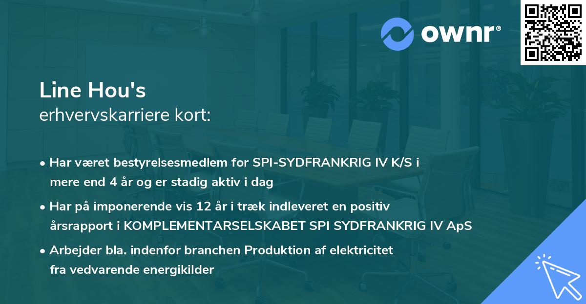 Line Hou's erhvervskarriere kort