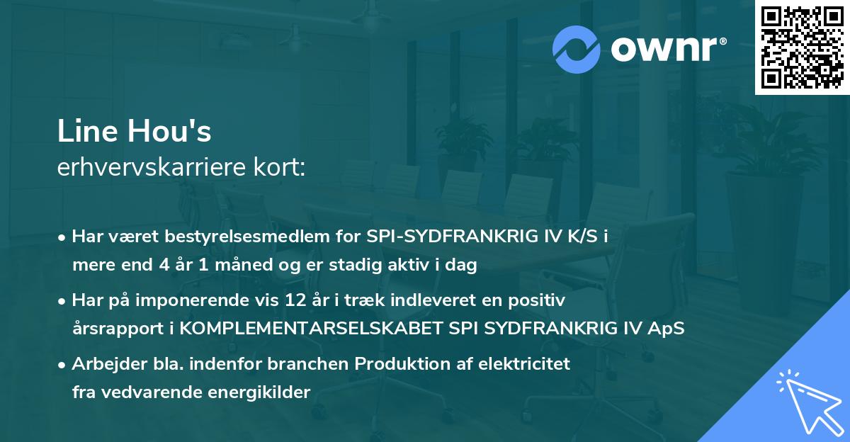 Line Hou's erhvervskarriere kort