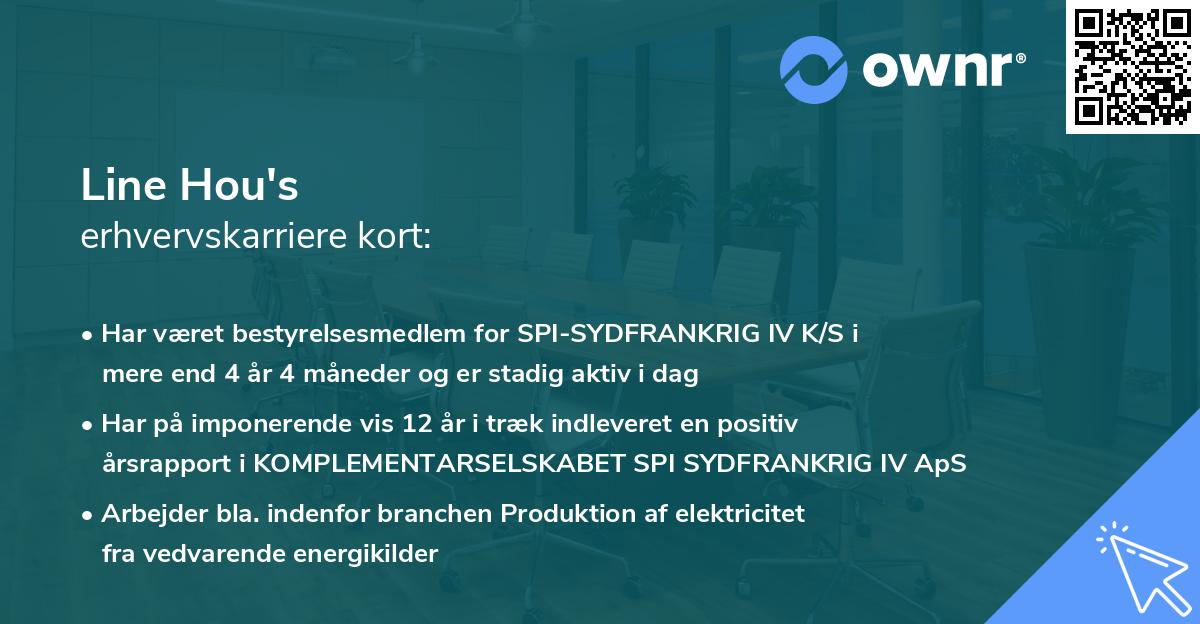 Line Hou's erhvervskarriere kort
