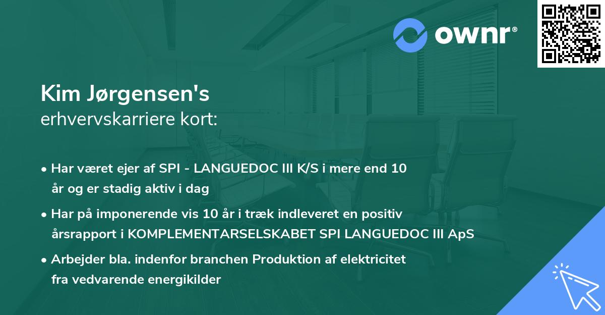 Kim Jørgensen's erhvervskarriere kort