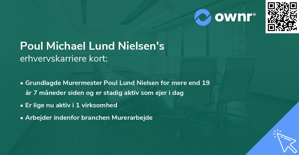 Poul Michael Lund Nielsen's erhvervskarriere kort