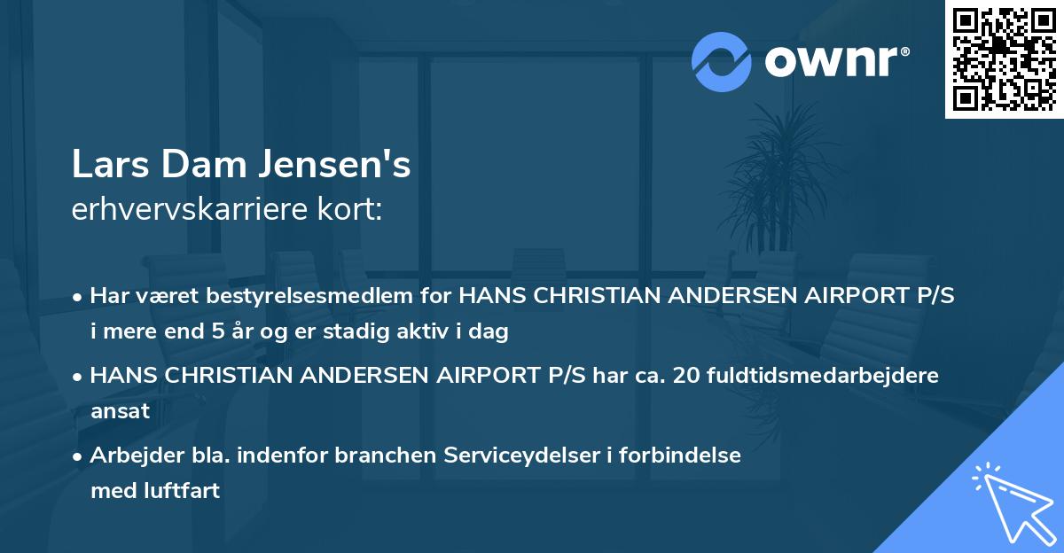 Lars Dam Jensen's erhvervskarriere kort
