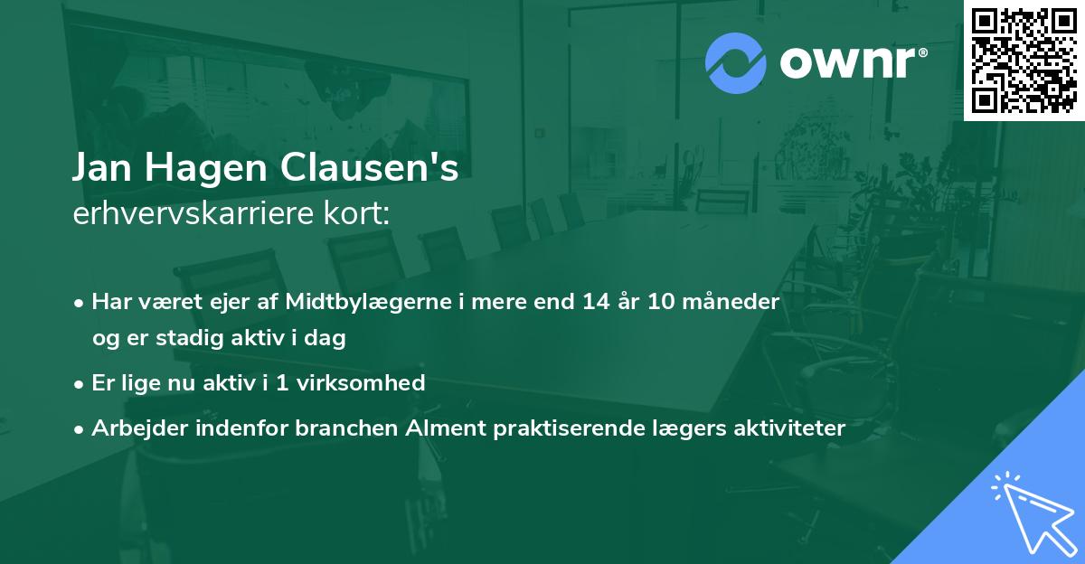 Jan Hagen Clausen's erhvervskarriere kort