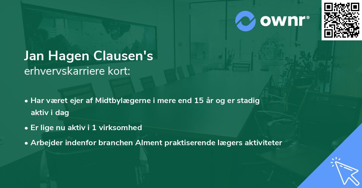 Jan Hagen Clausen's erhvervskarriere kort