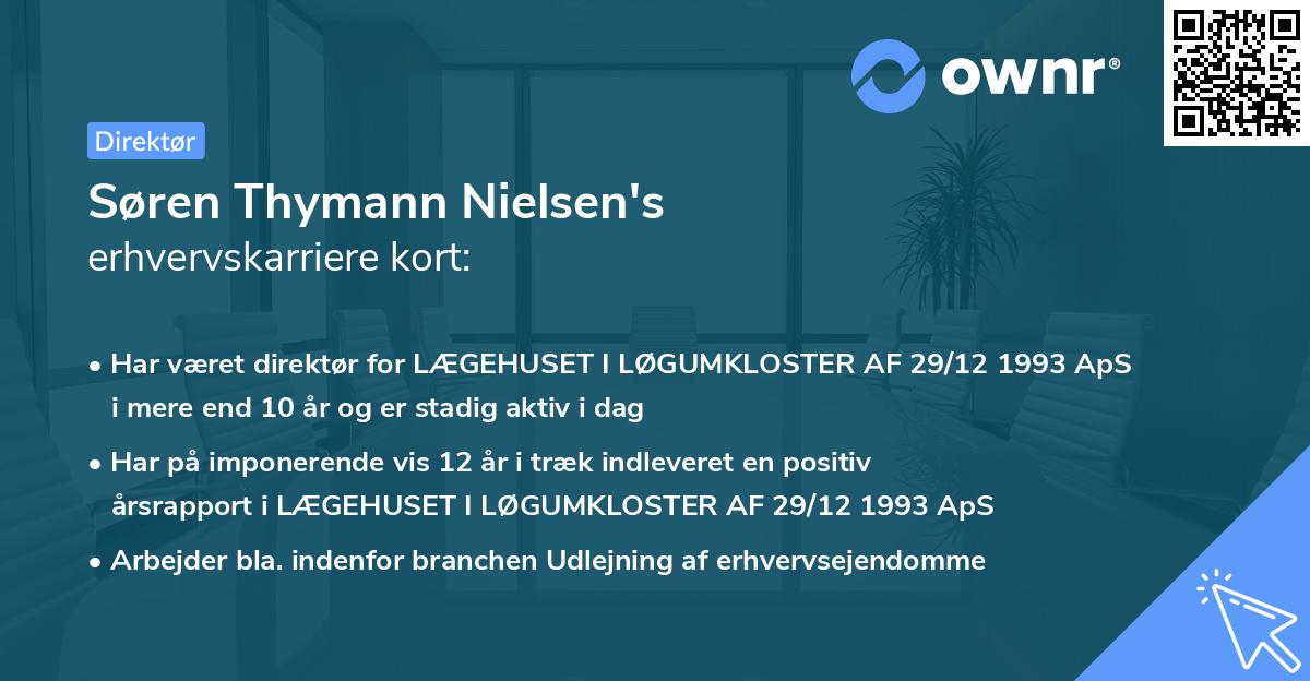 Søren Thymann Nielsen's erhvervskarriere kort