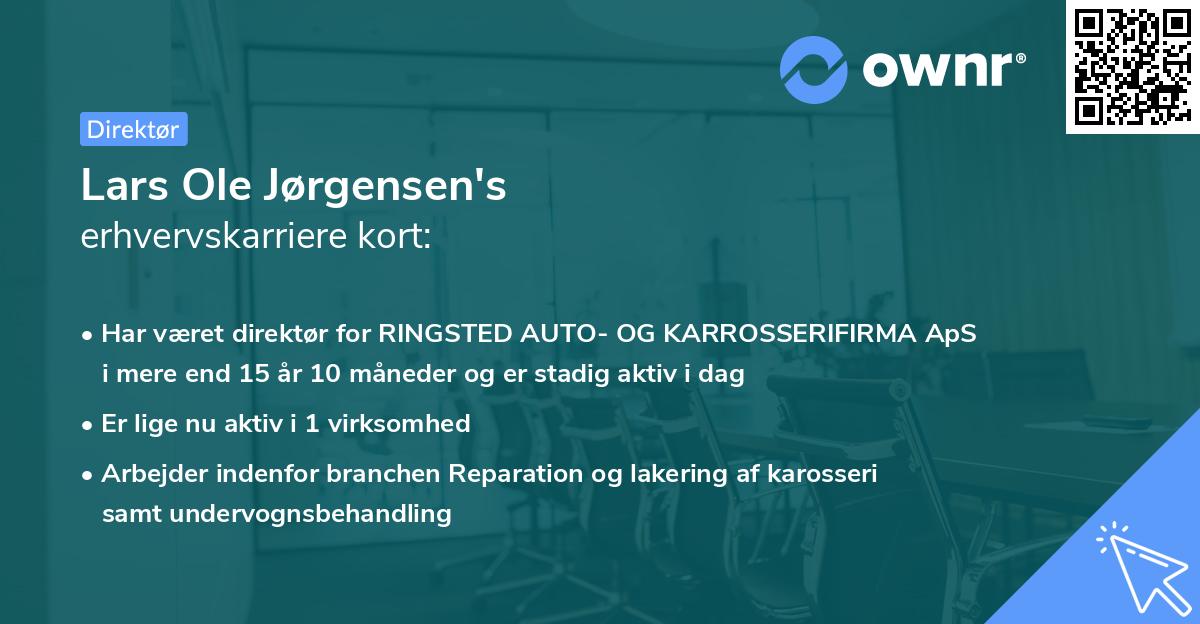 Lars Ole Jørgensen's erhvervskarriere kort