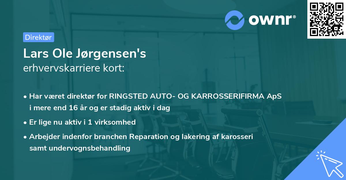 Lars Ole Jørgensen's erhvervskarriere kort