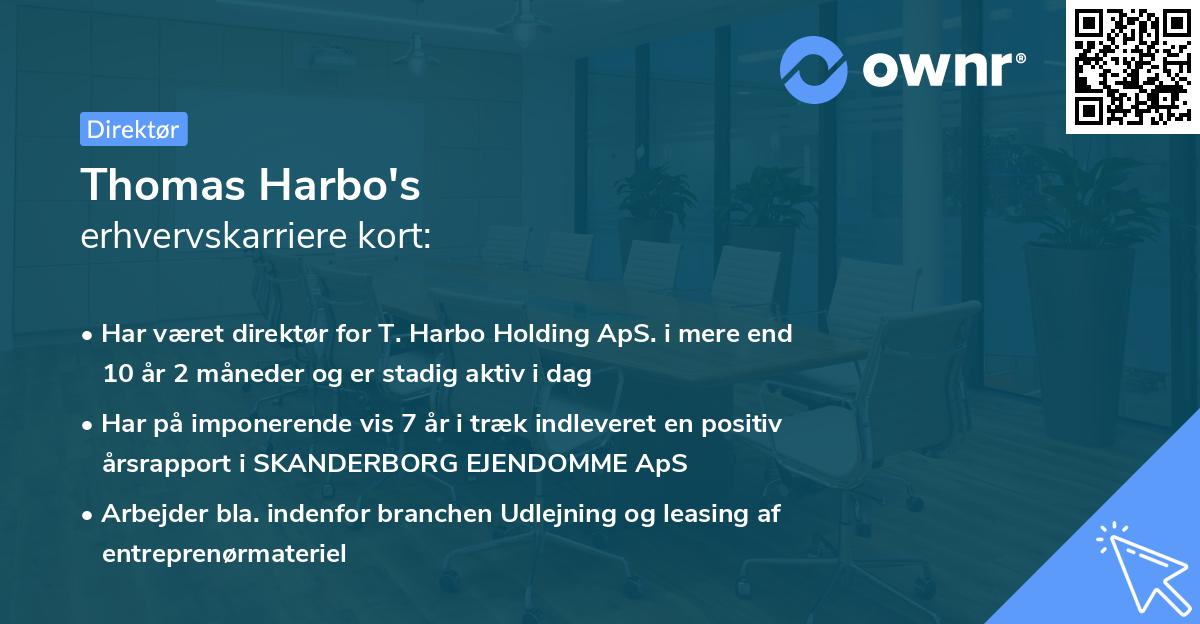 Thomas Harbo's erhvervskarriere kort