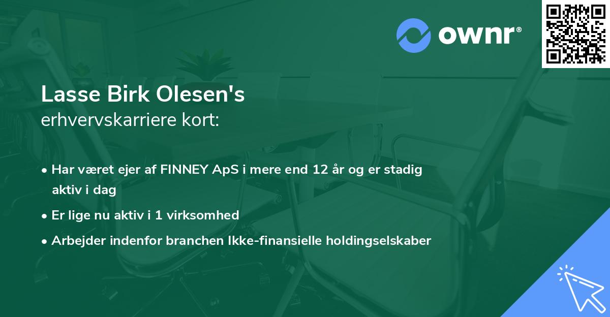 Lasse Birk Olesen's erhvervskarriere kort