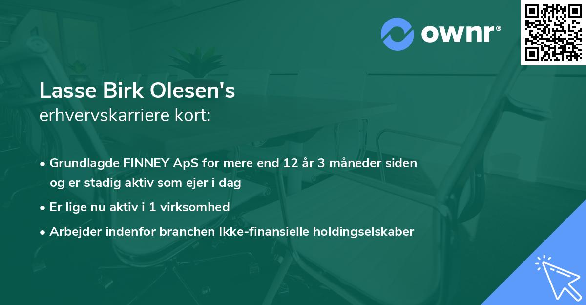 Lasse Birk Olesen's erhvervskarriere kort