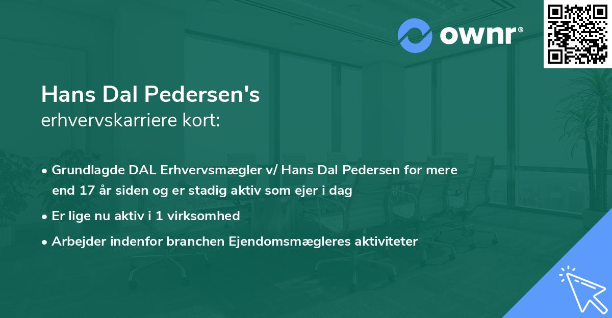 Hans Dal Pedersen's erhvervskarriere kort
