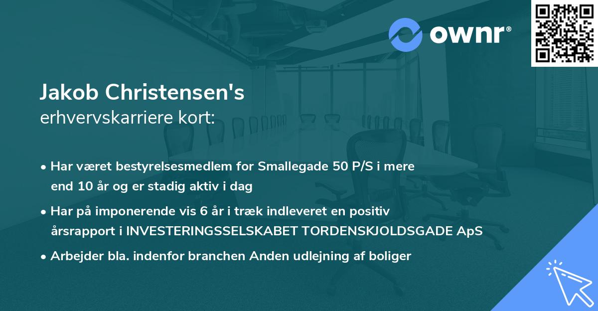 Jakob Christensen's erhvervskarriere kort