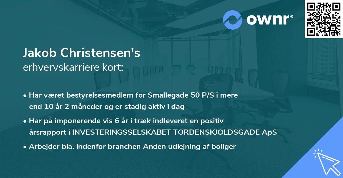 Jakob Christensen's erhvervskarriere kort