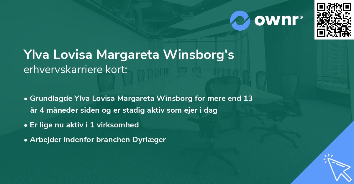 Ylva Lovisa Margareta Winsborg's erhvervskarriere kort