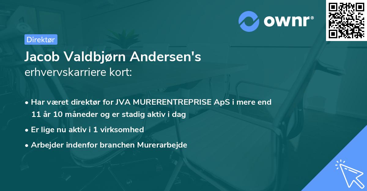 Jacob Valdbjørn Andersen's erhvervskarriere kort