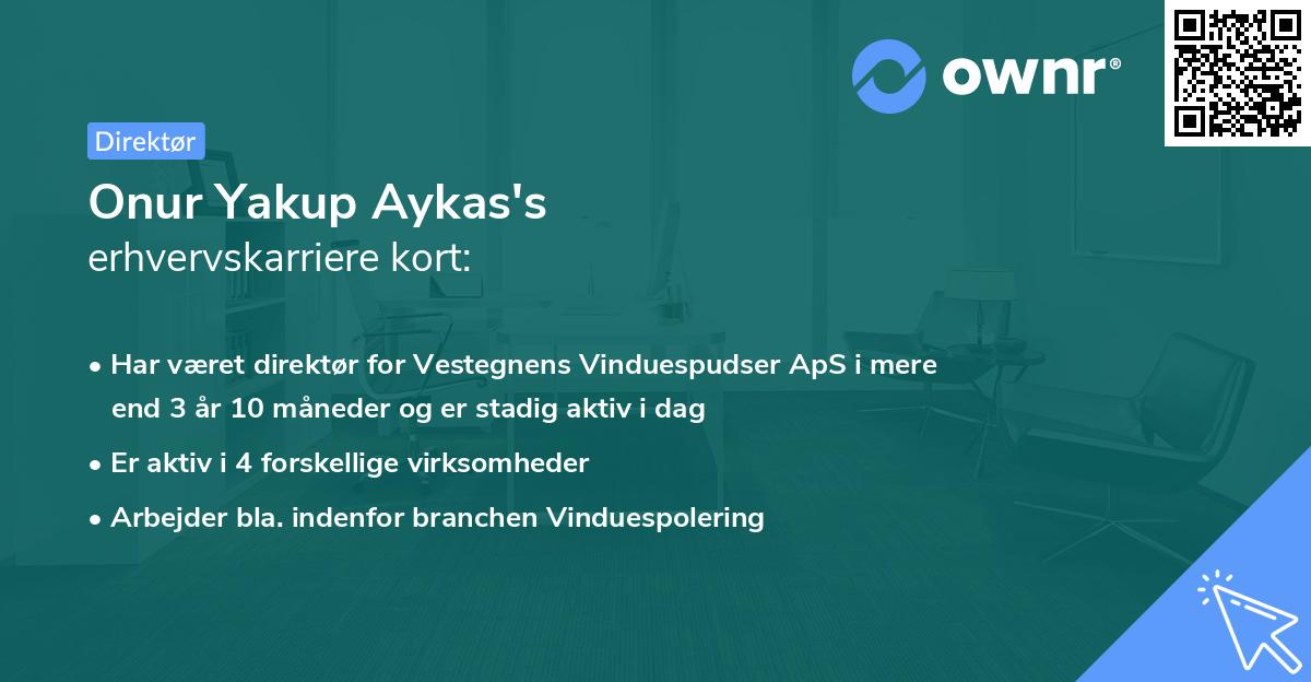 Onur Yakup Aykas's erhvervskarriere kort